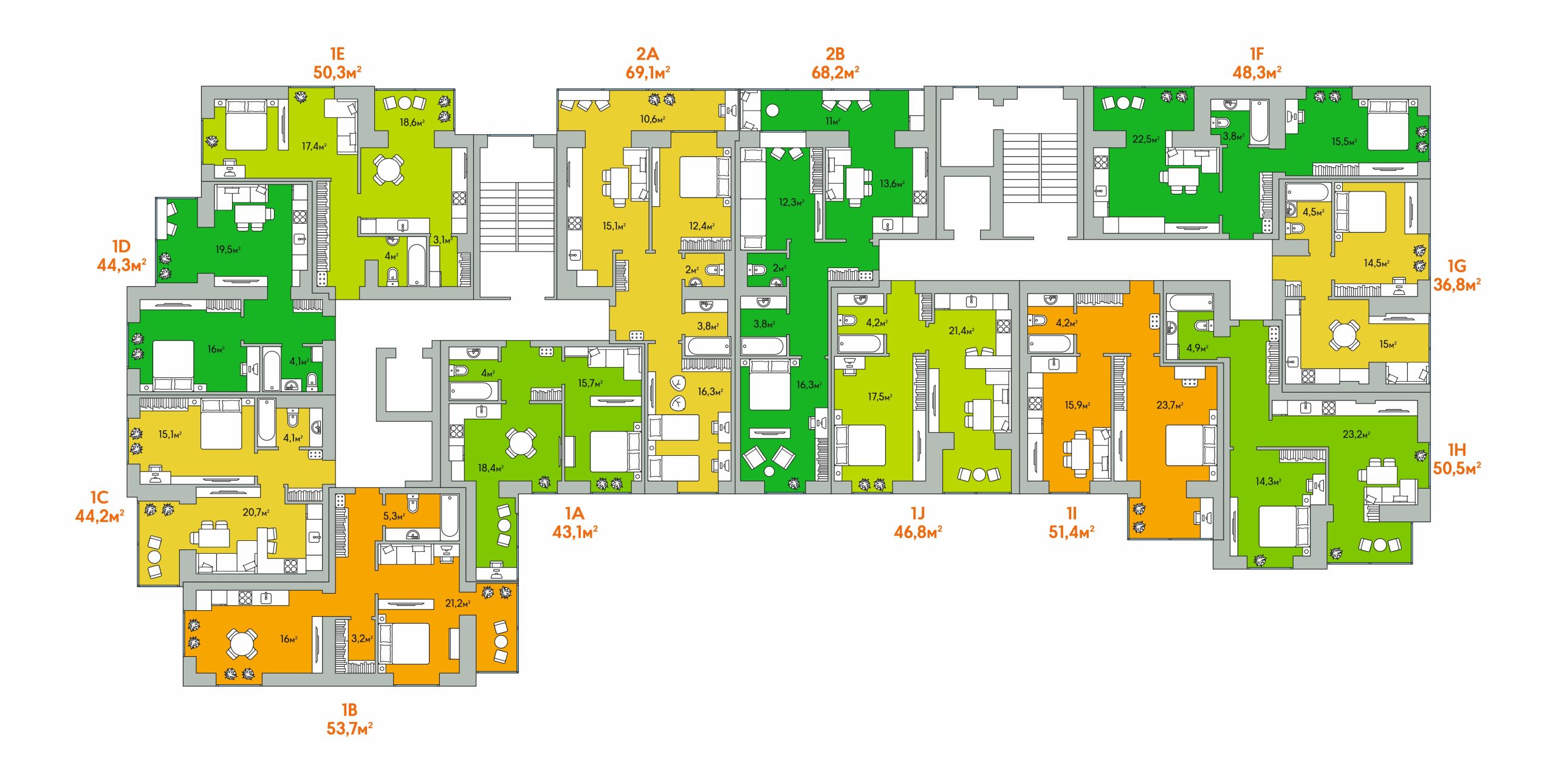 План квартир Green estate